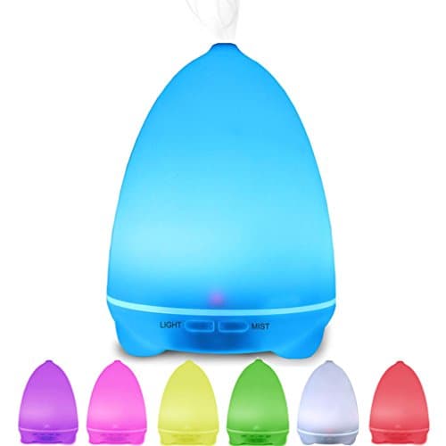 Aromatherapy Essential Oils Diffuser 100ml Ultrasonic Humidifier Aroma Cool Mist for Home Office Yoga Spa Bedroom Baby Room,1 Year Warranty
