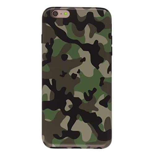 5.5" iPhone 6 Plus 6S Plus SGSELLER™ TPU IMD Slim-Fit Ultra-Thin Anti-Scratch Shock Proof Dust Proof Anti-Finger Print Matte Case Casing (Camo - Army Green)