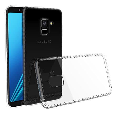Samsung Galaxy A8 2018 Case, EJBOTH Transparent Acrylic Phone Case Back Cover Protector Shell For Galaxy A8 2018 - [ Soft frame + hard back surface]