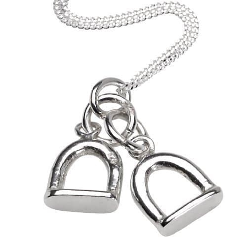 Silver Stirrup Charm Necklace