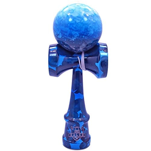Full Blue Ocean Marble Kendama And Extra String