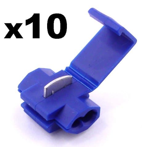 Scotch Lock/Snap Lock - Splice Connectors Electrical x 10 Blue - FREE FIRST CLASS UK POSTAGE!