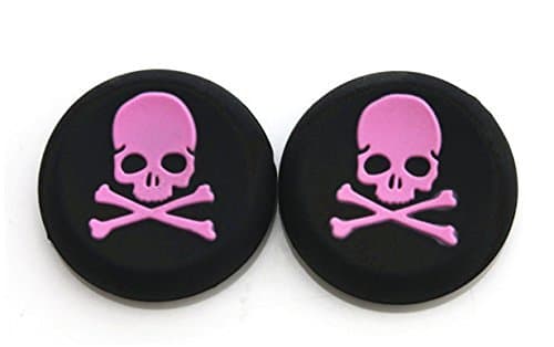 Skull Analog Controller Cap Cover Thumb Stick Grip for Sony PS4 PS3 XBOX One 360 Controller (Pink)