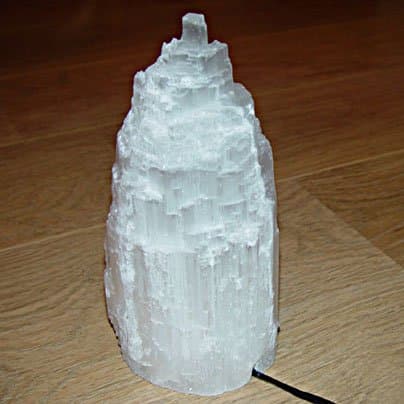 SELENITE MOUNTAIN LAMP FROM MORROCA