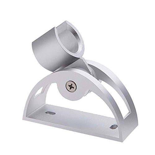 Aluminum Adjustable Shower Head Holder Bracket Wall Mounted Bathroom Rotatable Lightweight Showerhead Holder Stand Cradle (A)