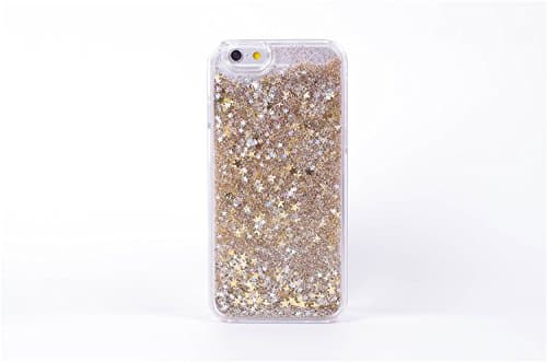 FALLING STARS LIQUID GLITTER 3D BLING IPHONE 5/5S CASE COVER (GOLD)