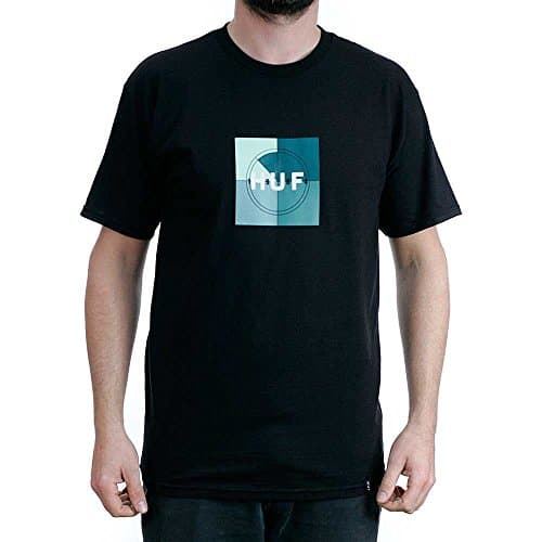 Huf Broadcast Box Logo T-Shirt Black Medium