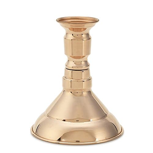 Kuprum Hand Hammered Solid Natural Copper Candle Holder, Garden Rustic Décor, 5x3