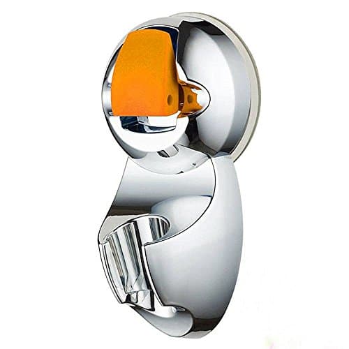 THANLY Shower Holder - Universal Adjustable Chrome Bathroom Wall Mount Handheld Sprinkler Base Shower Head Bracket Bidet Shattaf Spray Suction Cup Shower Arms Slide Bars Adhesive Fixed