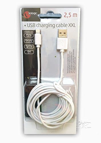 USB Cable 2.5/3.3 ft. white [Apple] Charger iPhone 6 iPhone 5, iPhone mini 2 Mini 3 iPod Nano – iOS 7 IPAD AIR PRO Air 2 10 – White
