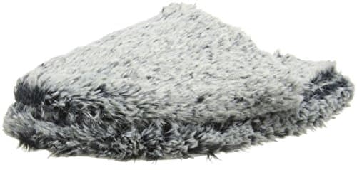 Eaze Women's Fur Mule Open Back Slippers