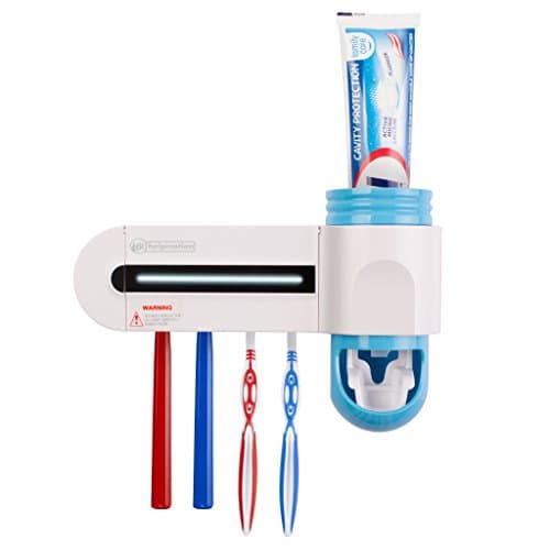 helpmation gfs302 – Automatic Toothpaste Dispenser + Toothbrush Holder + UV Sterilizer