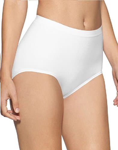 2 Pack Womens Seamless Maxi Briefs Light Control Knickers S-XXXL (8-30) Ladies Surefit [Sady Trading], White, Small (8 - 10)