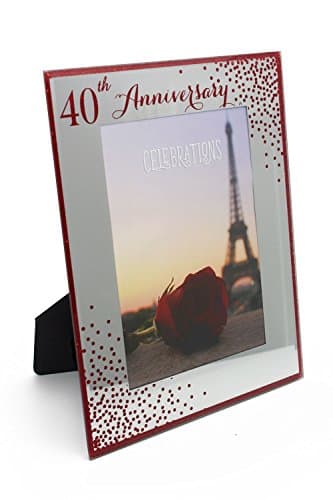 Anniversary 40th Ruby Wedding Large 8 x 10 Photo Frame New Boxed