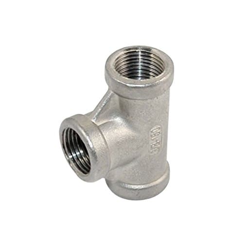 T Shaped Thread 3 Way Equal Tee Coupling SS 304 3/8" NPT Female Adapter Pipe Fitting