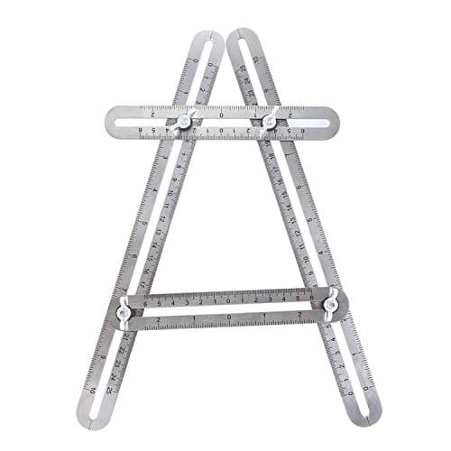 Angleizer Template tool, Stainless Steel Multi-angle Measuring Ruler Tool for Builder Engineer Craftmen Handymen