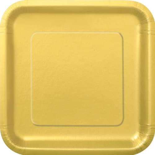 Paper Plates Unique Gold Square