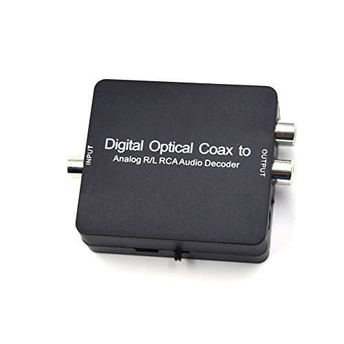 Digital Audio Decoder DA decode DTS Dolby AC-3 5.1CH Coax Optical to 2.1CH Stereo Analog Audio, with power adapter