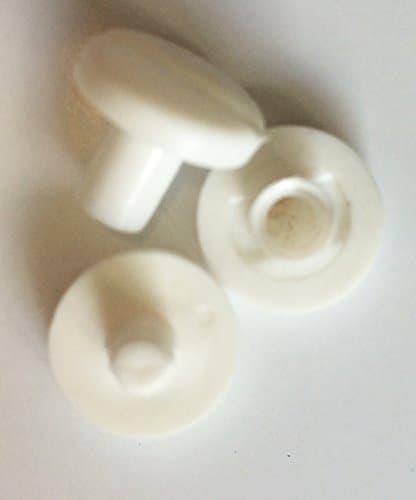 25 Post-Bound Plastic White Belt Screw Rivets Screw In 10 29