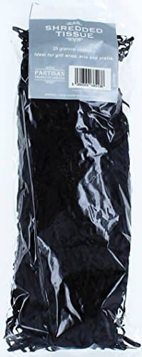 PartisanShredded Tissue Paper 25 g, Black