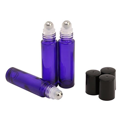 YOOHO 10 ML Refillable Roller Bottles For Essential Oil Aromatherapy Perfumes Lip Balms (Pack of 6)