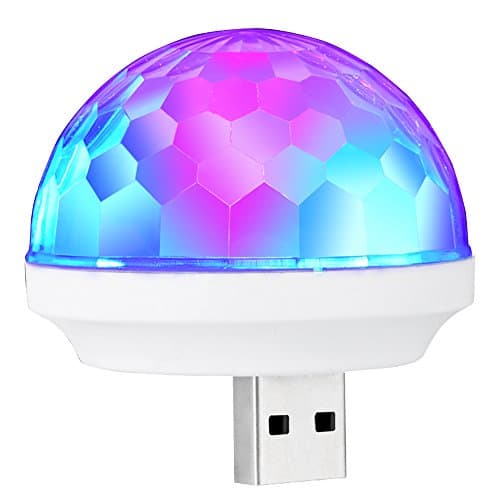 3W Mini Stage Light Automatic Disco Lights Magical Crystal Ball Light,USB Connector, 7 Colors