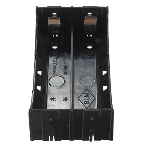 TOOGOO 2 pieces In Parallel / Series rectangular plastic 2 x 3.7V 18650 Battery Holder Black