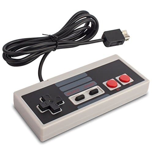 NES Classic Mini Controller, Retro Wired Bundle / Joypad / Gamepad with 1.8m 6ft Extension Cable (New 2016 Mini Nes Edition), Old-Skool Grey