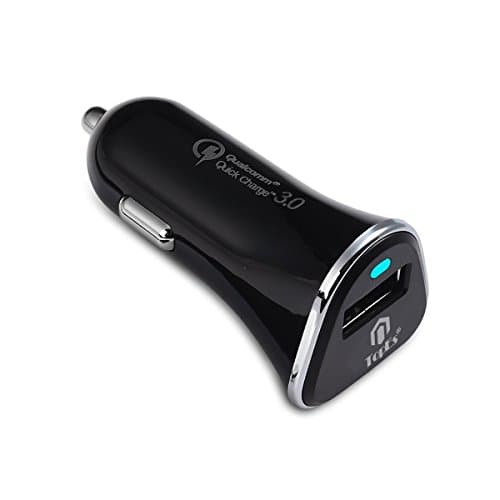 [Qualcomm Quick Charge 3.0]TopEs Premium Quick Charge 3.0 USB Car Charger Fast charging for Samsung Galaxy S7, S7 Edge, Android and Apple Devices Samsung Fast Charge Qi Wireless Charging Pad and More (black)