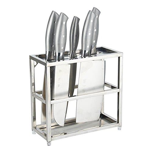 Multi-Functional Kitchen Storage shelves Pan Pot Rack, Stainless Steel Knife Rack, Kitchen Square Tube Storage Rack, 230*105*225Mm