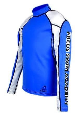 Long Sleeves Azure Blue/White Size 9-10