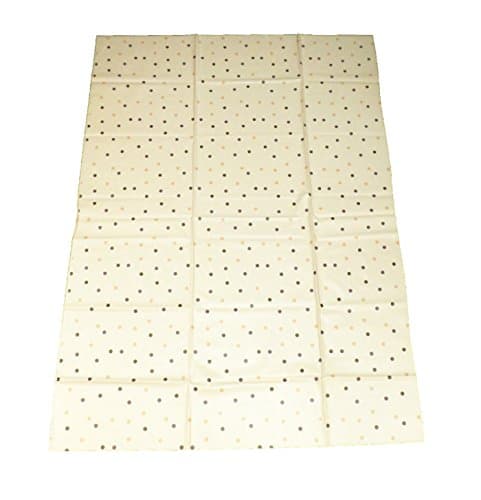 Large Highchair No Mess Splash Mat/Table Protector - Cream With Coffee/Beige Polkadots