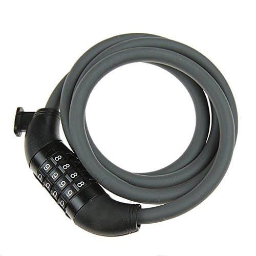 SYSI Bicycle lock Chain lock Motorcycle lock for bicycles Ski equipment and wheelchairs (Grey)