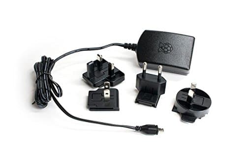 Raspberry Official Pi 3 – 2.5 A/5 V power supply, black.