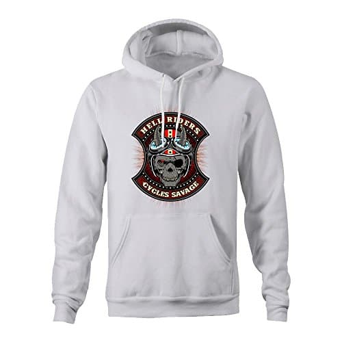 Hell Riders Savage Hoodie - White - Small
