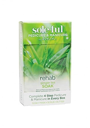 Artistic Soleful - Rehab Ginger Tea Soak 4 pack includes 1 x Soak, 1 x Mask, 1 x Scrub and 1 x Butter, Manicure and Pedicure