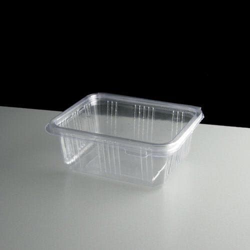 Cristal 375 ml Clear Hinged Lid Salad Container, Pack of 50