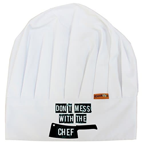 'Don't Mess With The' Chef Chef Hat, Fun Novelty Gift For Men, Women &amp; Children (Adult, White)