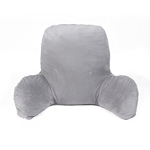 Reading Pillow Bedrest Reading Arm Pillows Plush Bed Rest for Lower &amp; Upper Back &amp; Head Support Grey