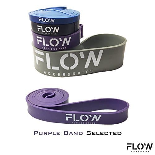 Resistance Bands By Flow Accessories - Pull Up Bands Including eBook - Powerlifting - Loop Workout Bands - Travel Exercise Bands - Fitness Bands - Cross Fit Bands - (Premium Quality Exercise Bands for Gym, Muscle Building, Strength, Speed, Pull Ups, Recovery and Travel) by Flow Accessories™