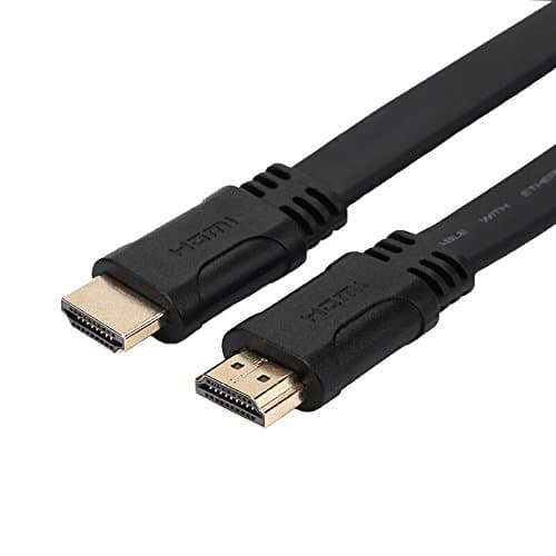 HDMI Cable,HaoDe High-Speed HDMI 1.4V HDTV Flat Cable , HDMI 19P A Male to A Male ,Supports 3D ,1080P,Ethernet and Audio Return Channel 0.5Meter 1Meter 1.8 Meter 3Meter 5Meter 10Meter (Black) (10Meter)