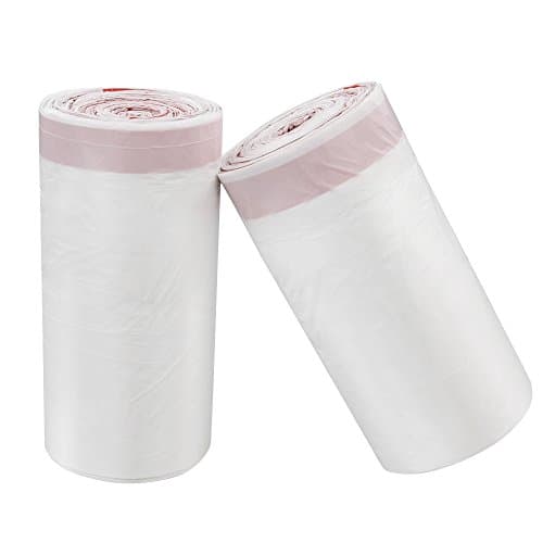 Cadine 30L Drawstring Bin Liner, White, 120 Counts