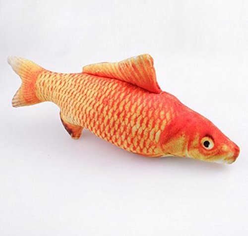 Thikey Cat Fish Toys Simulation Plush Fish Shape Doll Interactive Catnip Toys Pets Pillow Chew Bite Supplies for Cat and Dog