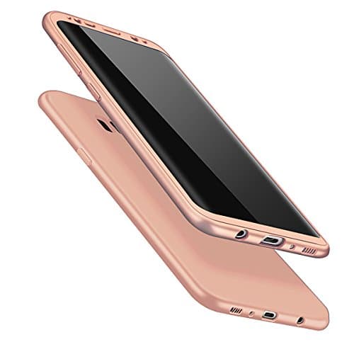 Samsung Galaxy S8 Plus Front and Back Case, Ontseev Drop Protection Ultra-Thin Soft TPU Case Anti-Scratches Flexible Rubber Bumper Cover for Samsung Galaxy S8 Plus - Rose Gold [Not Include Display Screen Protection]