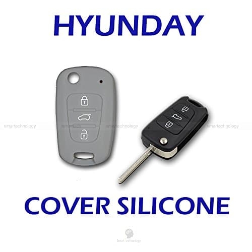 Shell Cover in Silicone Grey for Protection Shell Remote Control Key 3 Three Buttons Car Hyundai i10 i20 i30 ix20 ix35 Elantra
