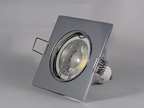 Saturn Chrome Flush-Mount Light 3 Watt 280 Lumen cold white COB LED 230 V/GU10 – Pack of 5 Modern 5 Watt