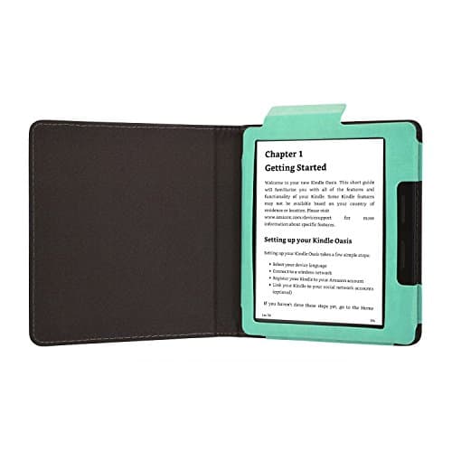 Kindle Oasis Case, Premium Smart Protective Leather Cover Case With Auto Wake &amp; Sleep Function for Amazon Kindle Oasis 2016 (Light Green)