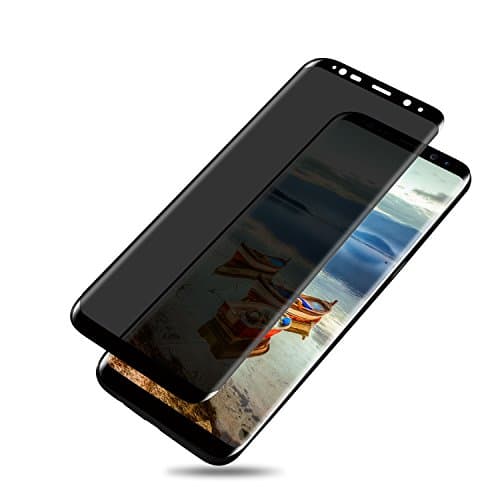 Galaxy S8 Screen protector,PACIFIC Galaxy S8 Privacy Screen protector,s8 Privacy Tempered Glass Anti-Spy [3D Curved] [Case Friendly][Anti-Scratch] Film Screen Protector For Samsung Galaxy S8 (Black)