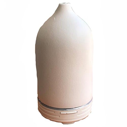 Aroma Diffuser 100ml Wireless Smart Bluetooth Aroma Humidifier With 7 Changing Colored Led Lights Waterless Auto Shut-off Perfect For Home Bedroom Spa Work,White-L9.0*H16.2cm