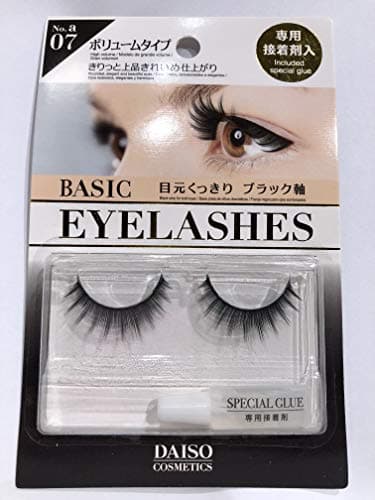 DAISO Cosmetics False Eyelashes A07 with Glue (Volume Type)